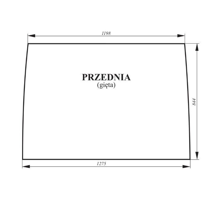 Szyba przednia bezbarwna Zetor Proxima Forterra Super ACX162i