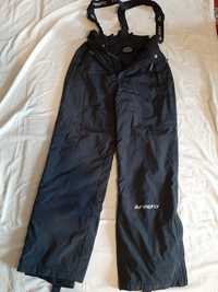 spodnie narciarskie ciemno szare, szelki, FIREFLY