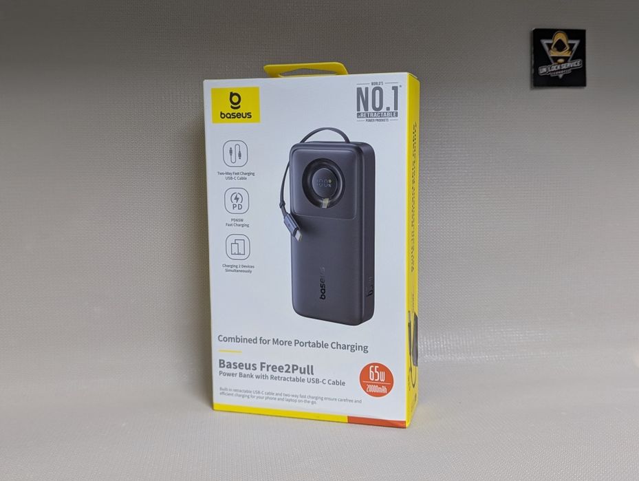 Оригінал Павер Baseus 20000 mAh 65W Free2Pull Power Bank павербанк
