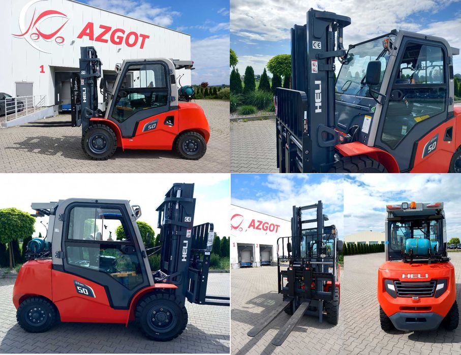 Wózek Widłowy Heli 5,0t Maszt 3,3 LPG Kubota z Pozycjonerem Wideł