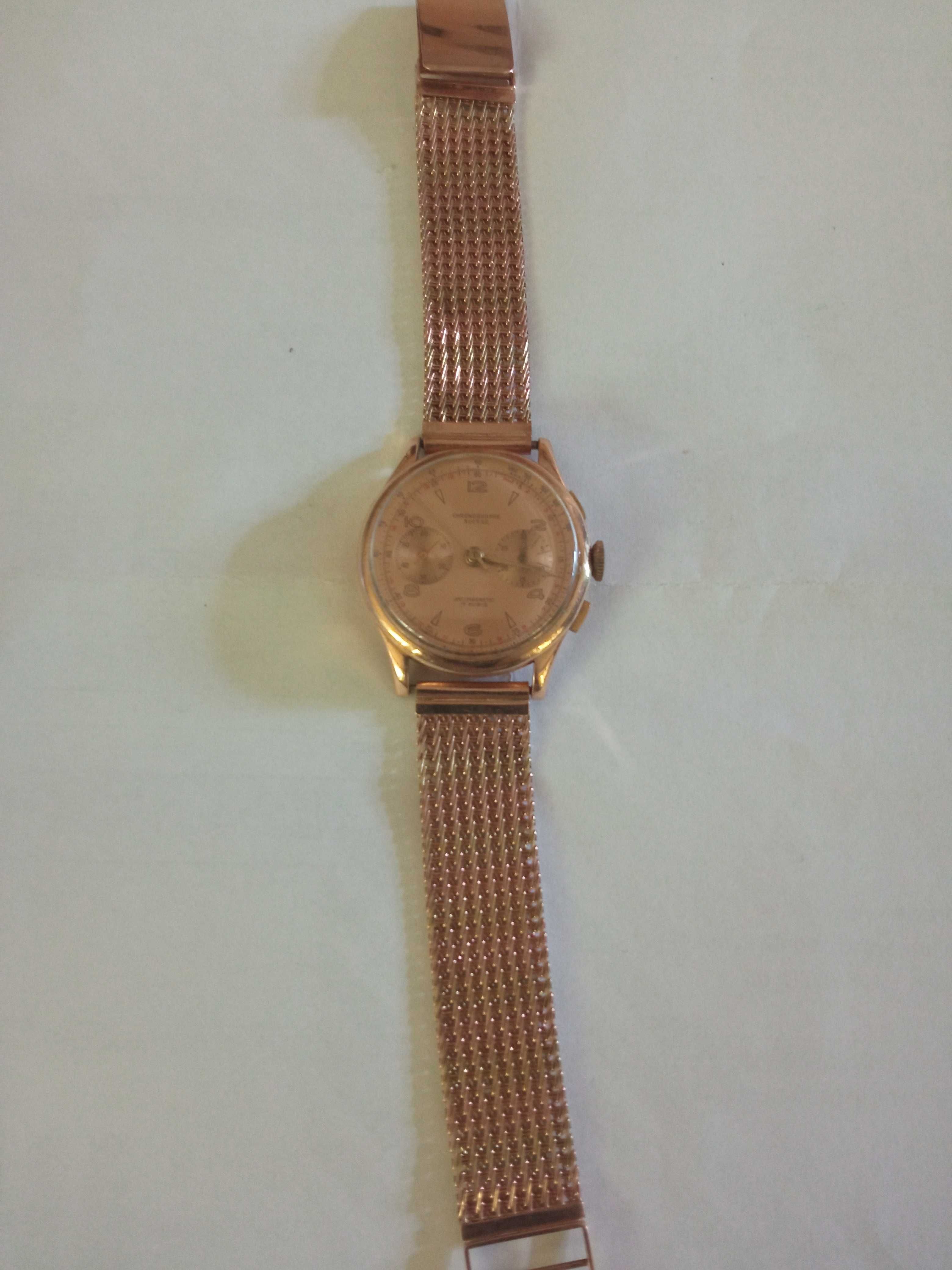 Sprzedam złoty męski zegarek Chronographe Suisse  ze złotą bransoletą