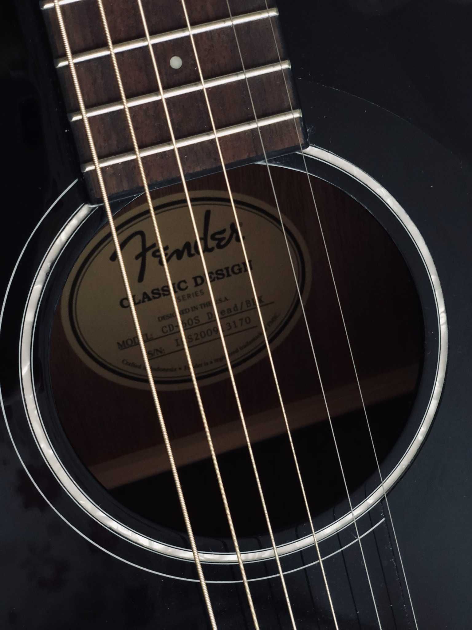 Акустична гітара – FENDER CD-60S BLACK WN + чохол Gator GT-ACOUSTIC