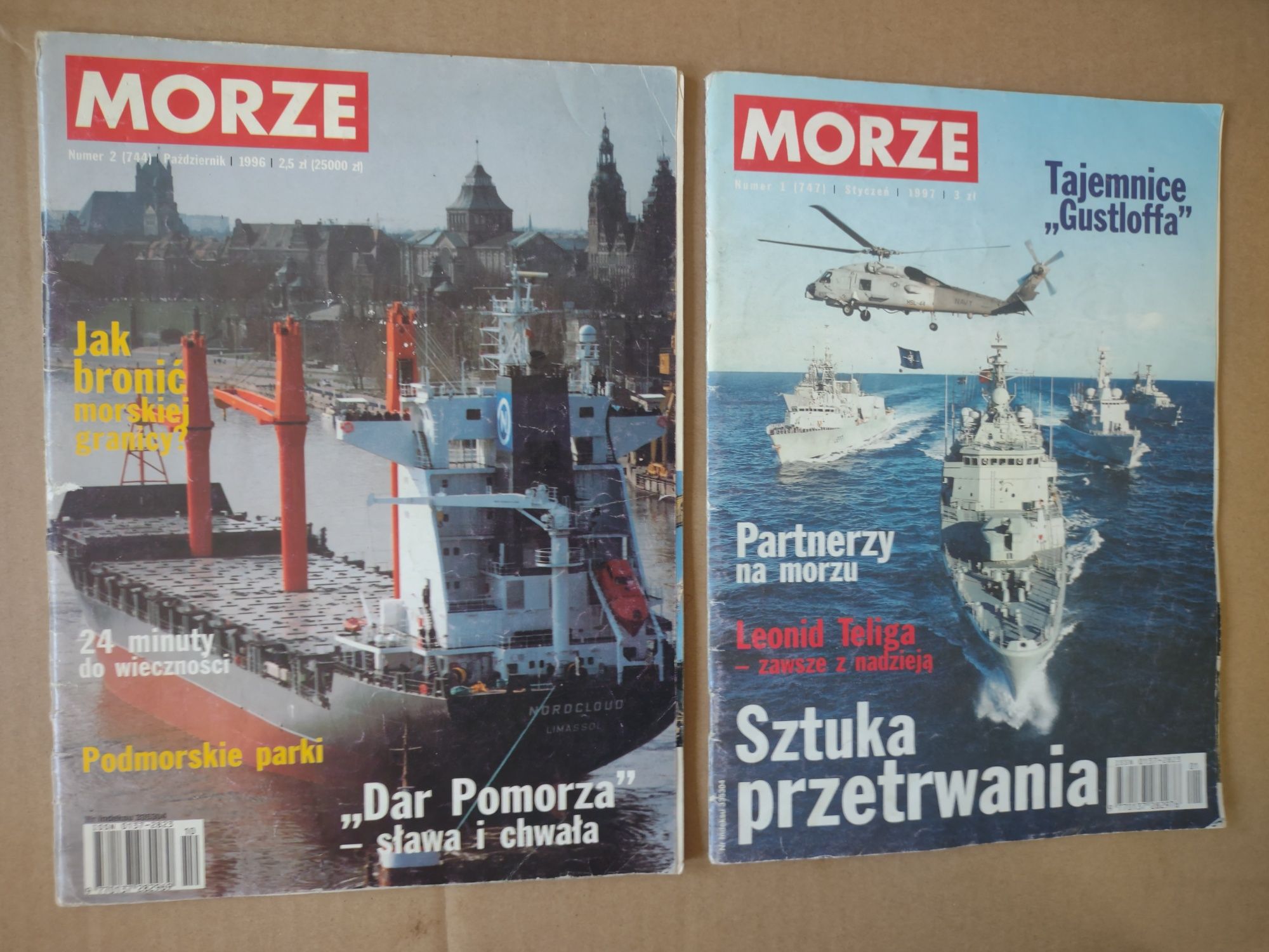 Czasopismo Morze Rok 1996/1997 Nr 1,2 Styczeń, Październik