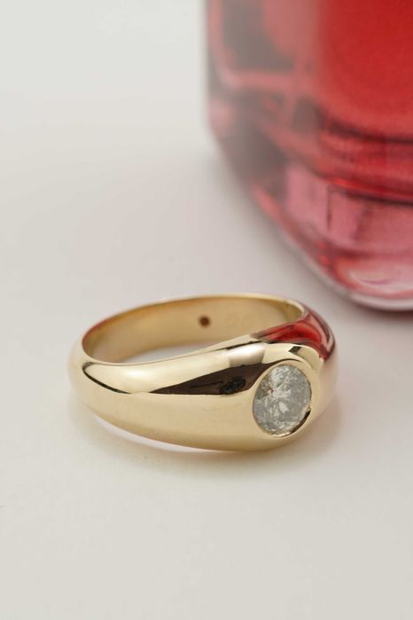 Złoty Sygnet męski z Brylantem 14K 14,98g