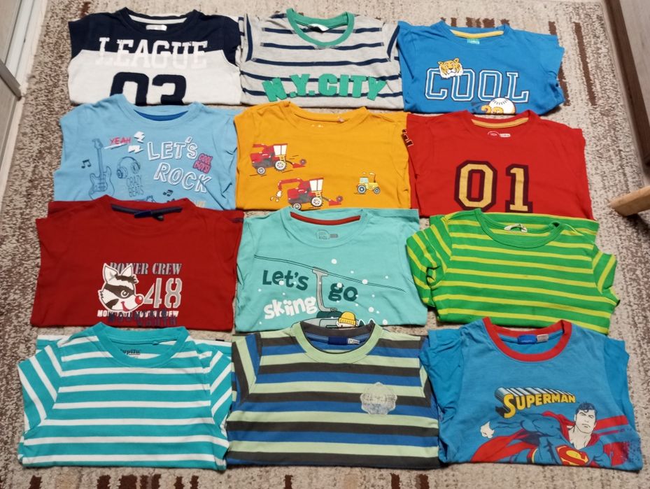 Zestaw 13 sztuk koszulka z długim rękawem rozmiar 116