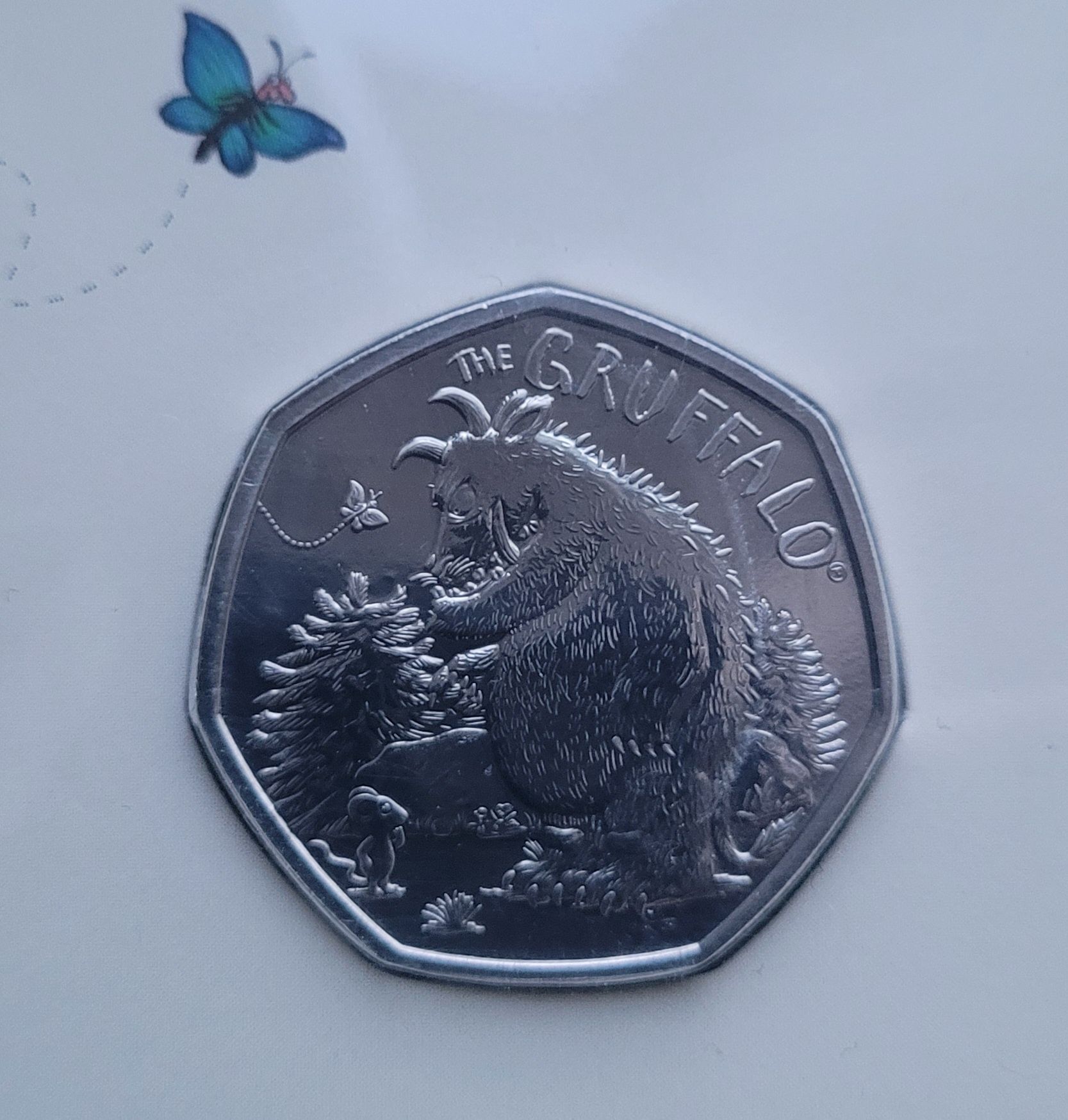 Moneta 50 Pensów 2019 - Gruffalo i mysz. Wielka Brytania (602/10)