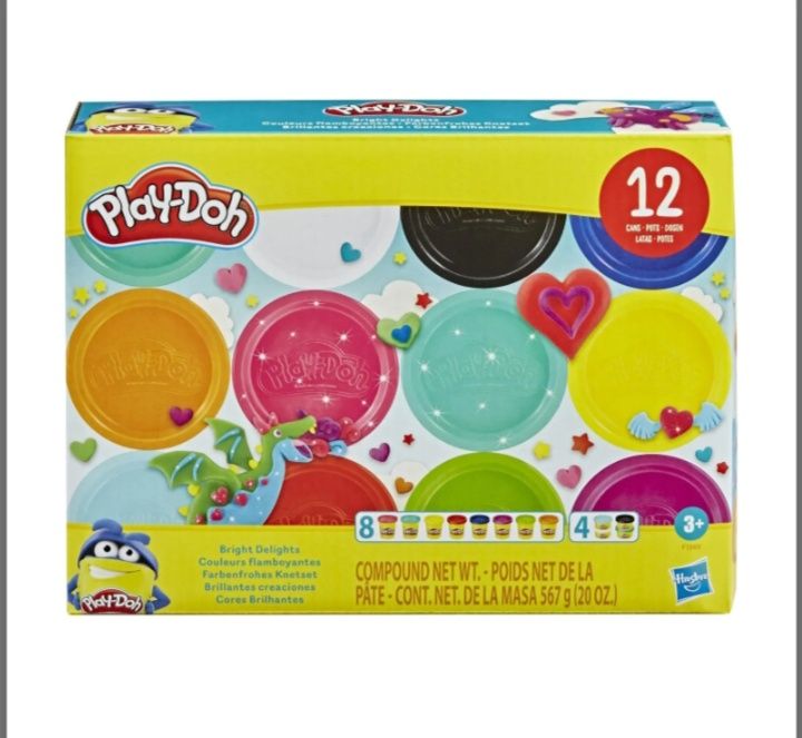 Play-Doh Zestaw ciastoliny 12 tub kolorowych F1989