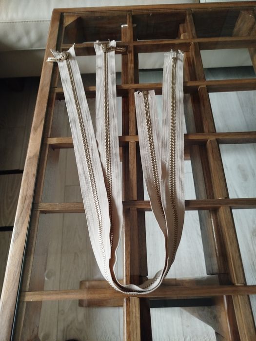 Zamki metalowe do kurtki długie 95+84 cm