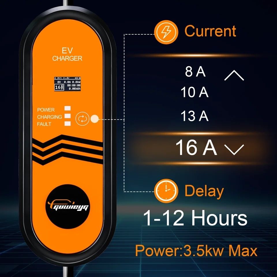 GUWIEYG 16A 3.5Kw 3.5м Type1 зарядний пристрій електромобіля