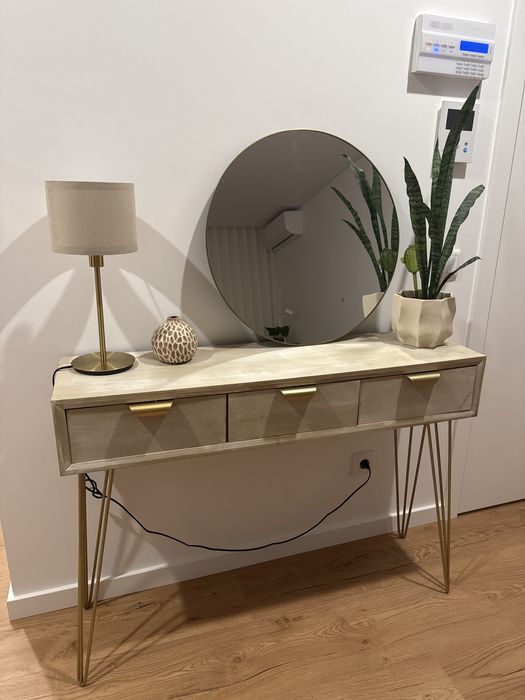 Consola Dourada Copenhaga 110x80cm