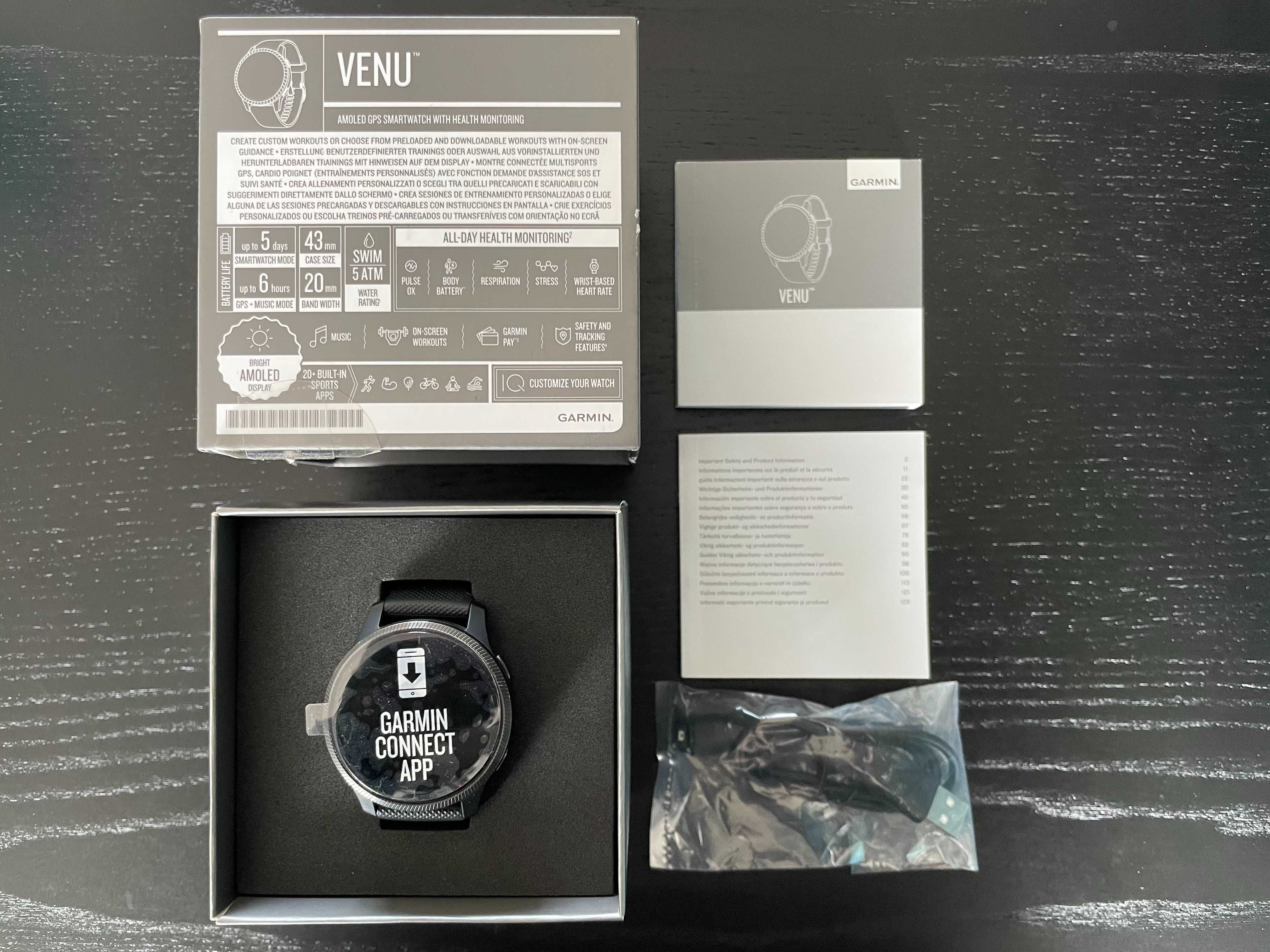 Smartwatch Desportivo Garmin Venu - Cinzento