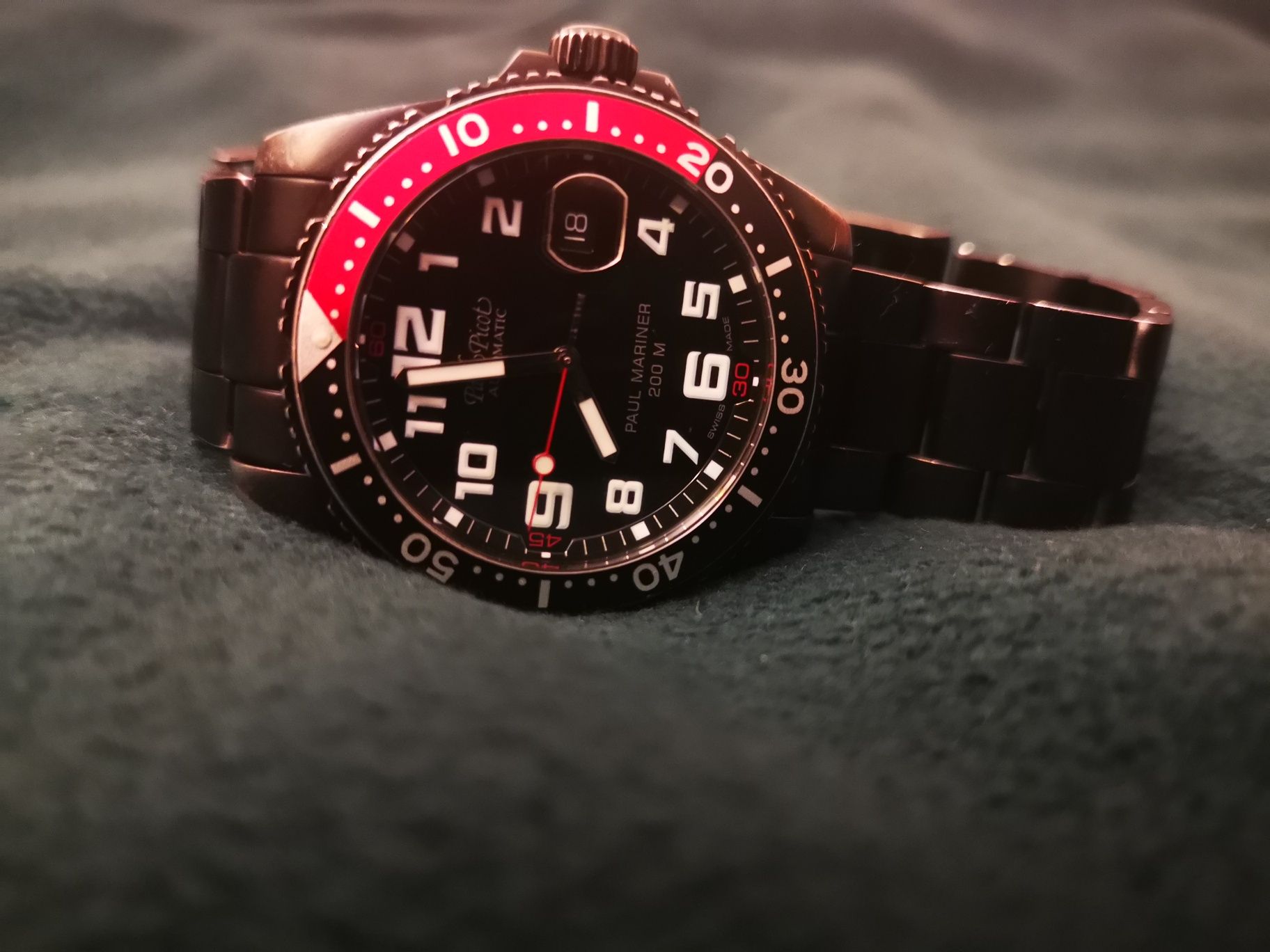 Zegarek automatyczny PAUL PICOT MARINER III Diver 200m Sportowy Swiss!