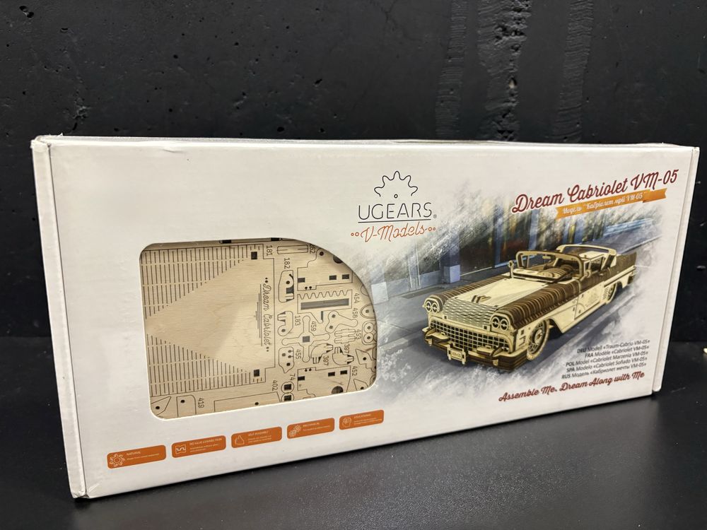 Дерев'яний конструктор UGEARS «Кабріолет мрії VM-05»