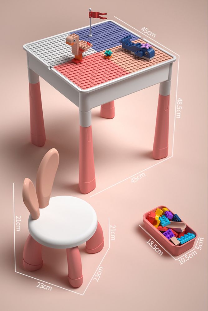 Ігровий столик з конструктором лего. + Стілець