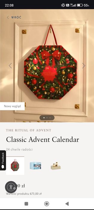 Świąteczny kalendarz adwentowy Rituals Wreath 2025