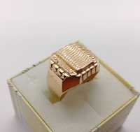Złoty klasyczny sygnet z różowego złota 6.18g r.22 próba 583 / LID