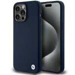 Etui Bmw Silicone Metal Logo na iPhone 15 Pro Max - granatowe