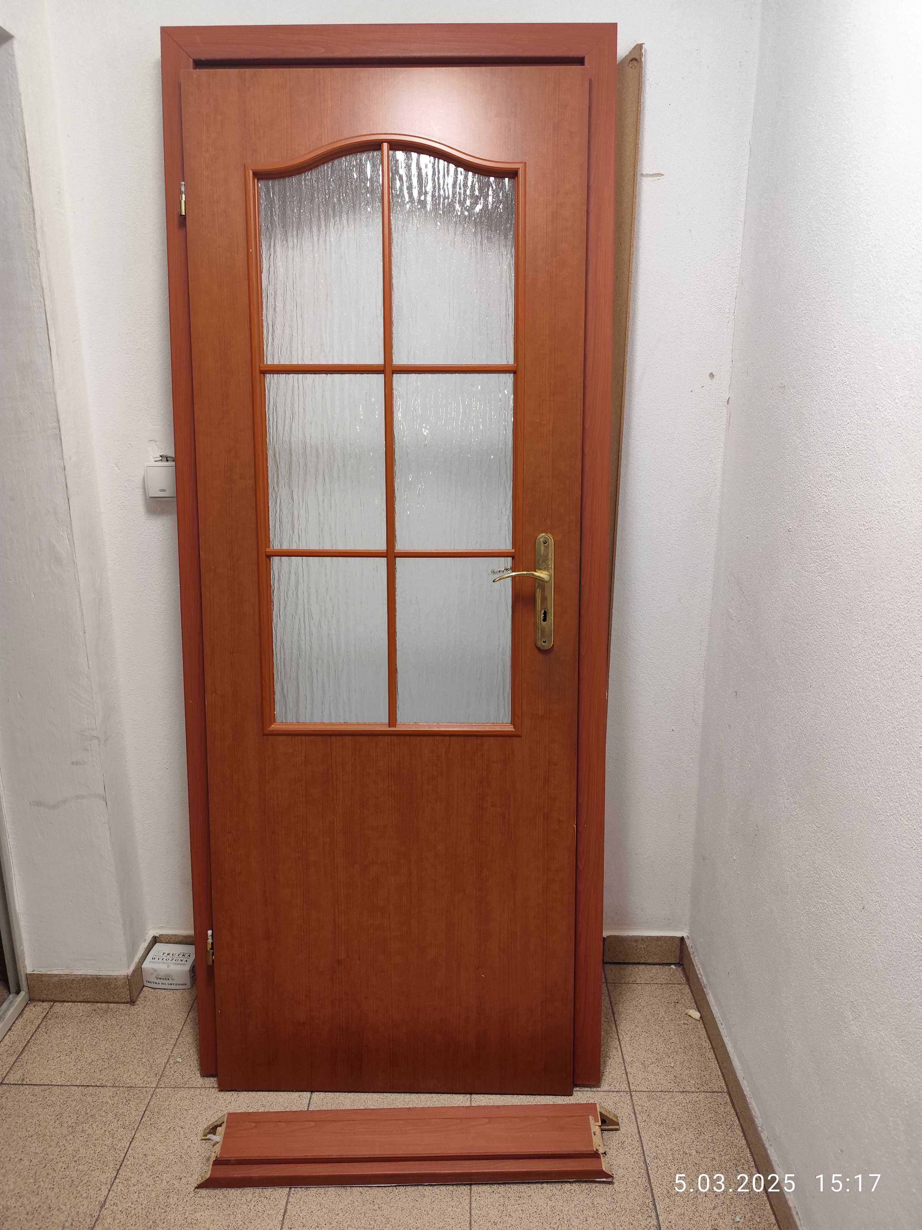 Drzwi 70 cm lewe 100 cm prawe olcha wiśnia calvados oscieznica porta