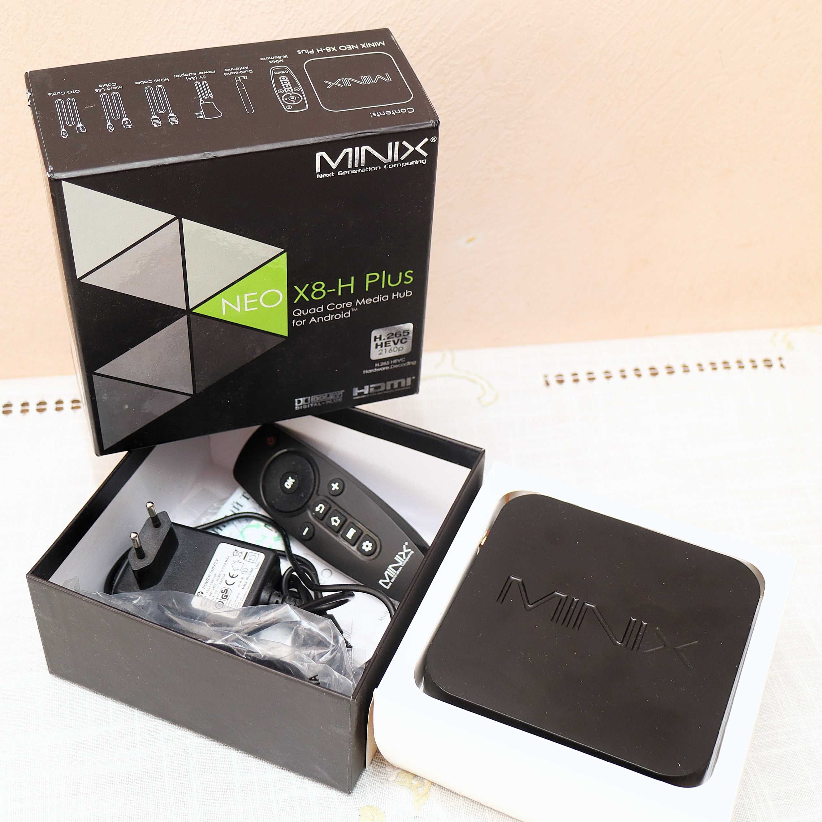 Андроід Смарт ТВ приставка медіаплеєр Minix neo X-8H plus