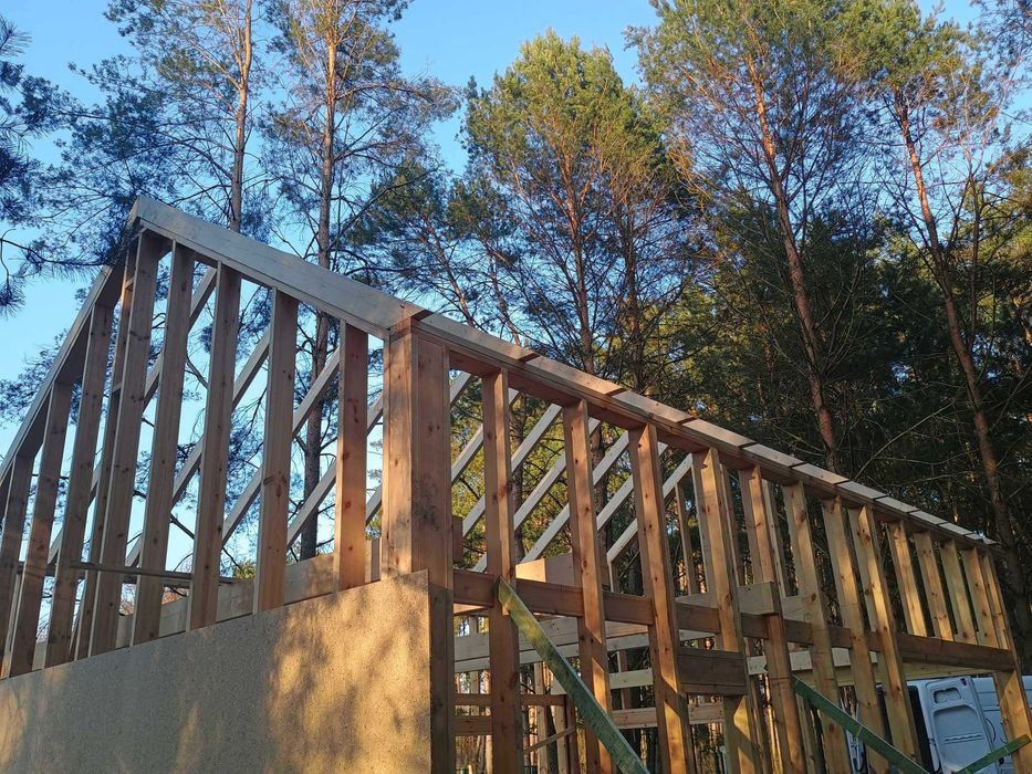 Dom szkieletowy konstrukcja ekologiczny na zgłoszenie 70m2 całoroczny