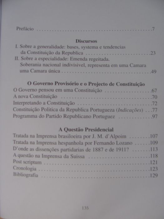 Discursos sobre a Constituição da República Portuguesa Theophilo Braga