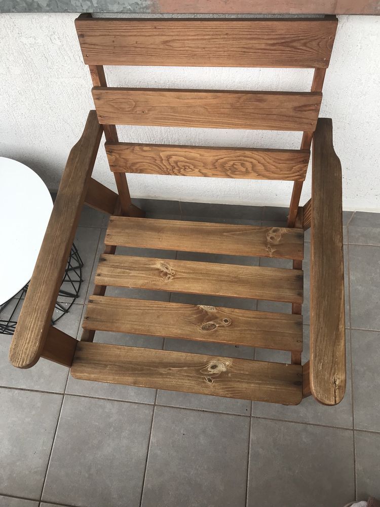 Krzesła taras ogród drewniane olejowane