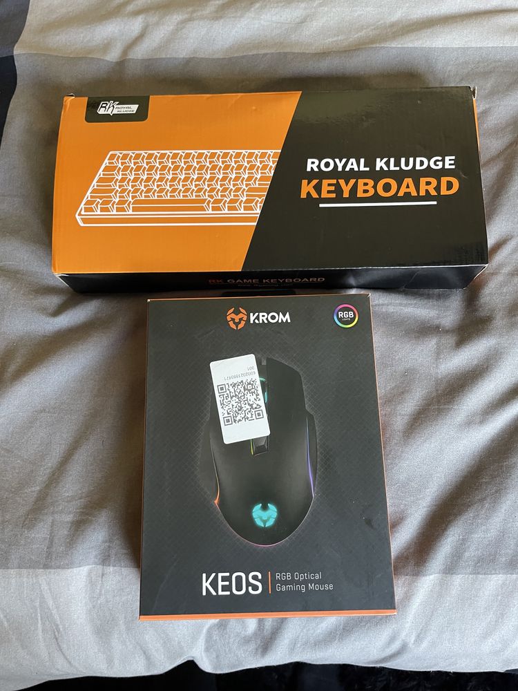 Teclado mecânico rk61 e rato krom keos