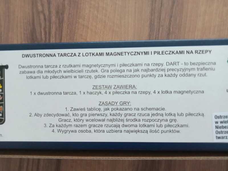 Tarcza dwustronna do gry w darta
