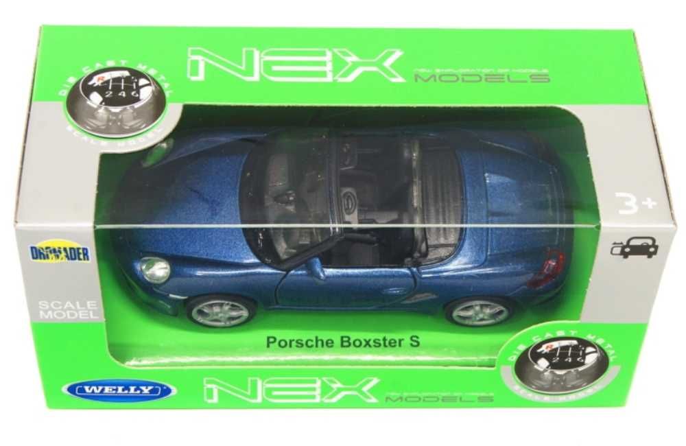 Porsche Boxster S cabrio model WELLY 1:34 granatowy