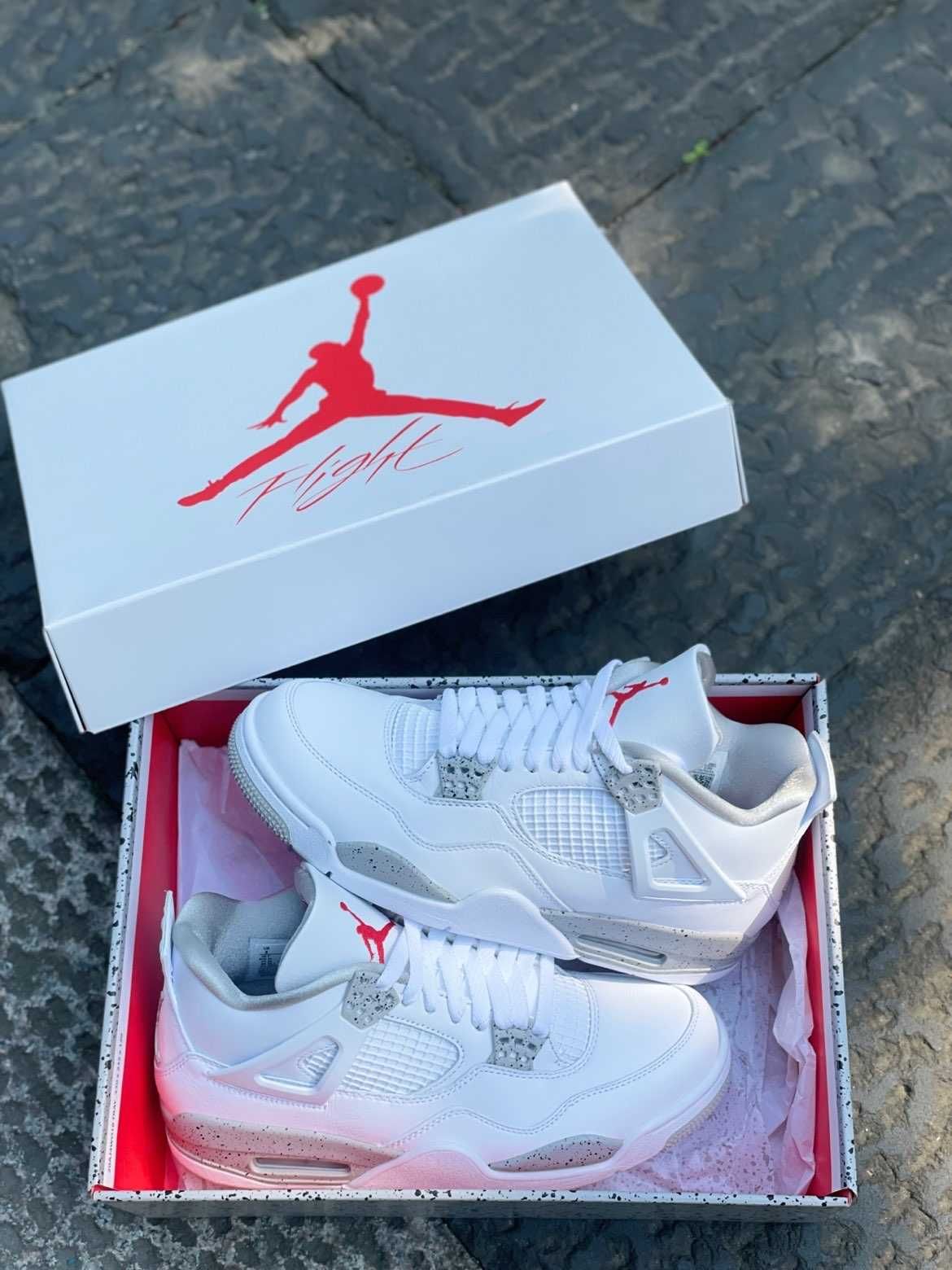 Buty Jordan 4 Air Retro Biały Oreo nowy Modne i tanie R.44