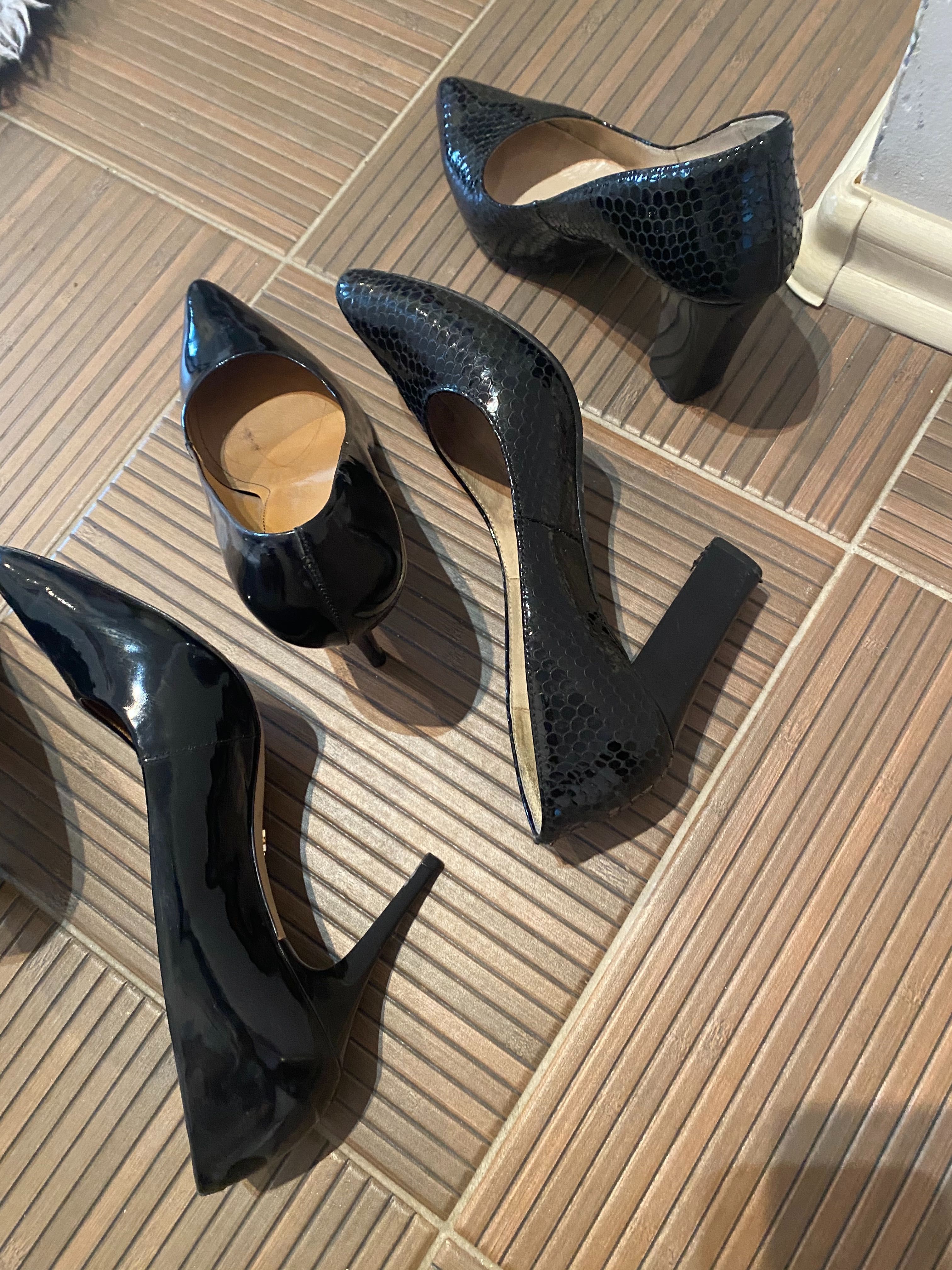 Buty skórzane zamszowe kozaki szpilki kazar carini salamander 39