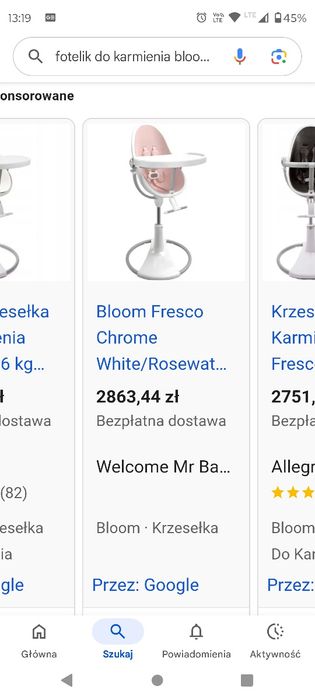 Fotelik do karmienia bloom