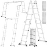 Wielofunkcyjna DRABINA PRZEGUBOWA aluminiowa 4x4 z PODESTEM - Promocja