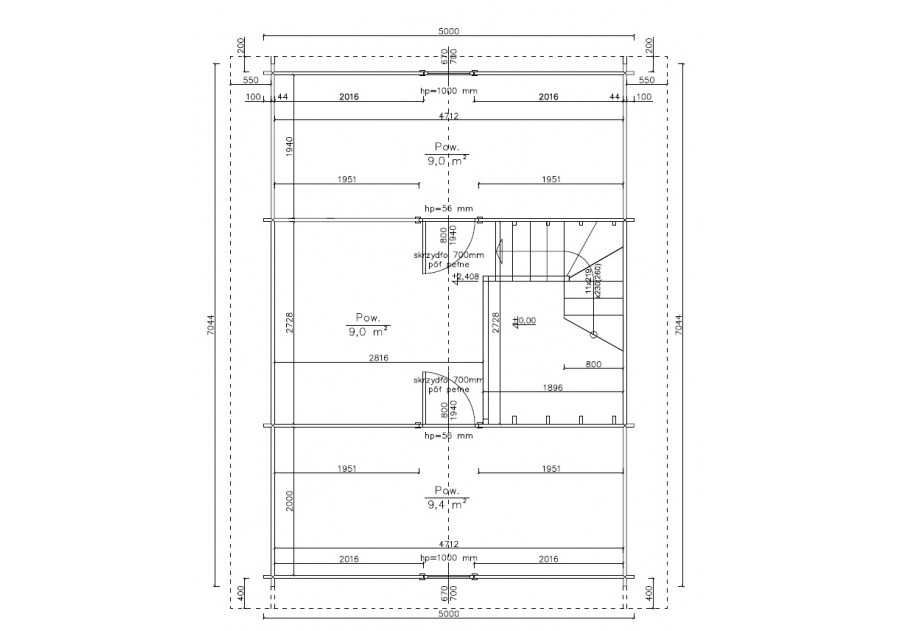 Drewniany domek letniskowy z poddaszem bez pozwolenia 5x7m