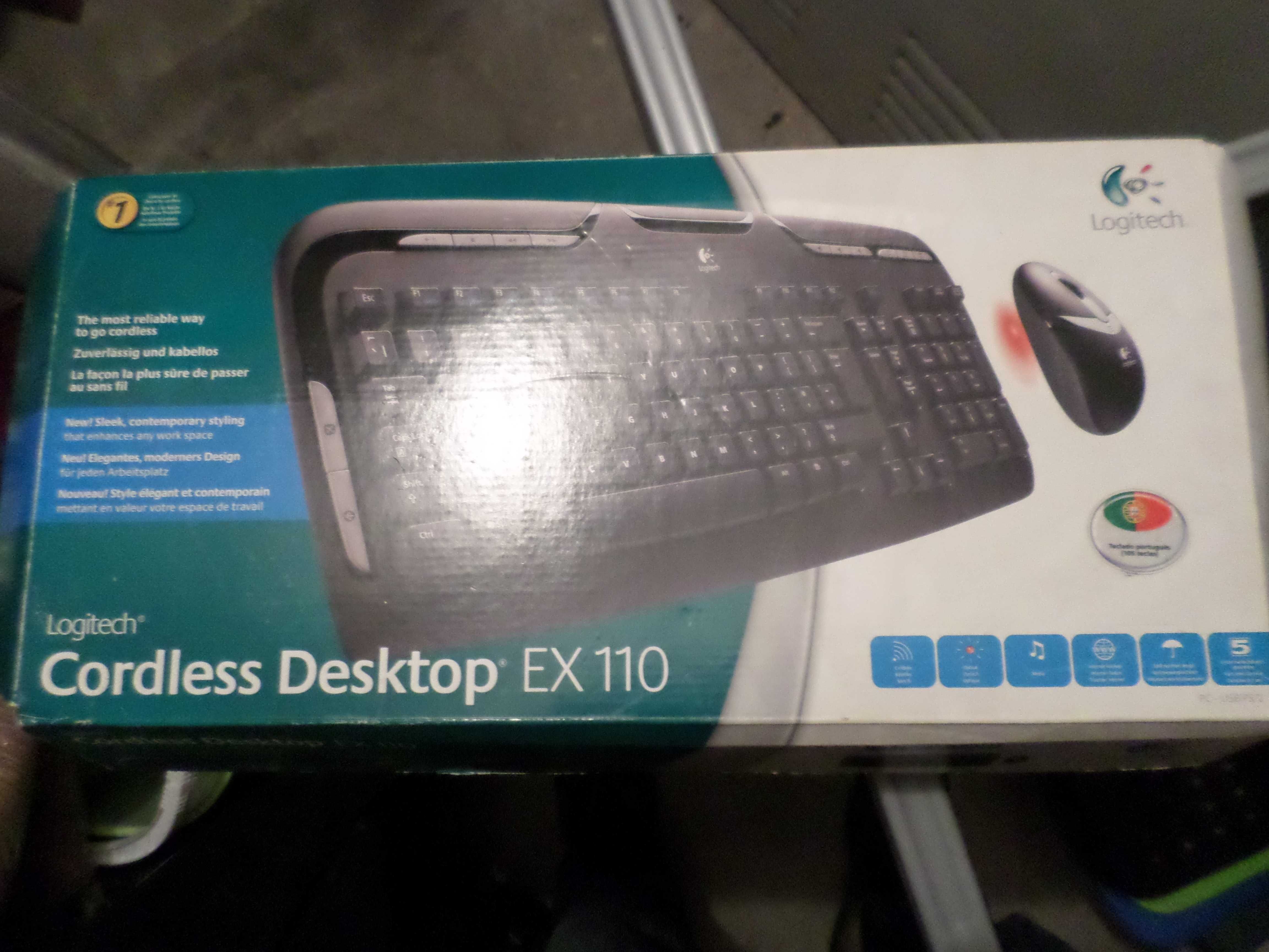 Bom Preço Teclado e rato sem fios Logitech Usado, a funcionar