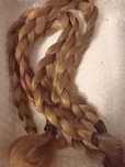 Włosy naturalne dziecięce, blond 60 cm
