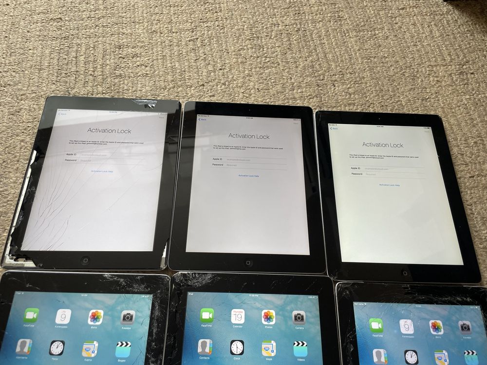 Лот из 7 Apple iPad 2 память 16gb и 32Gb под ремонт