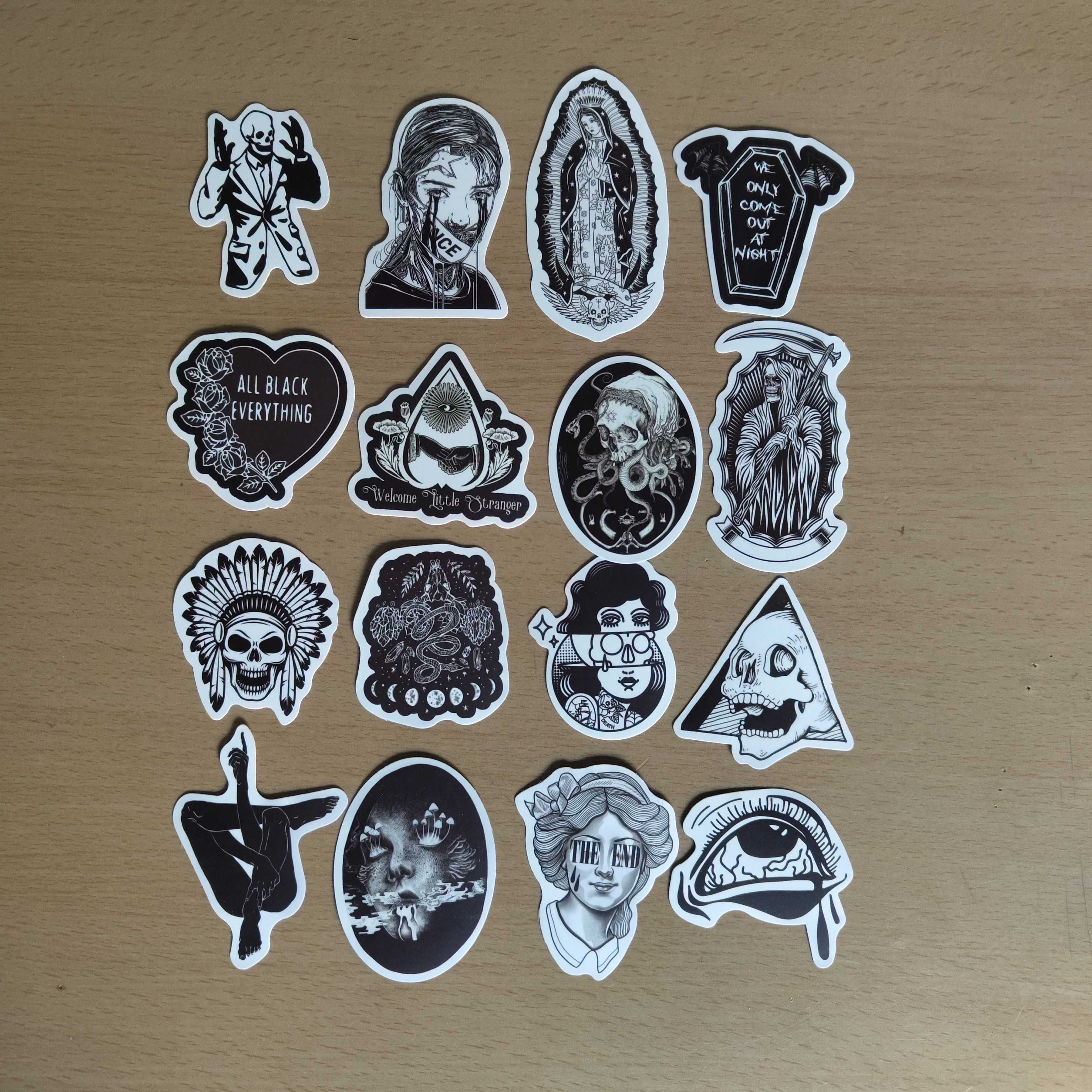 50 Autocolantes Stickers Góticos