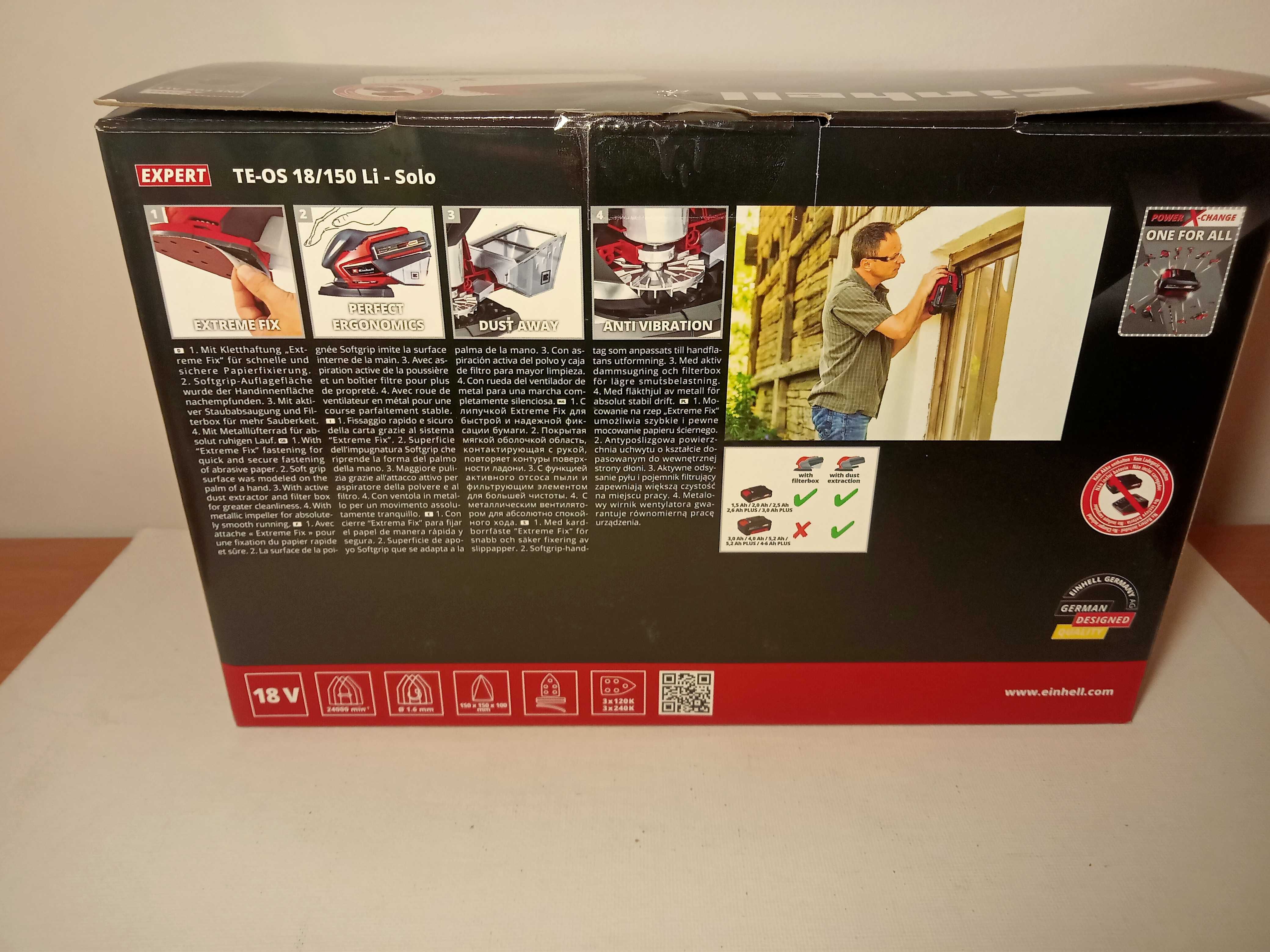 Einhell MULTI SZLIFIERKA TE-OS 18/150 + ZAGŁEBIARKA te-cs 18/89 + 2aku
