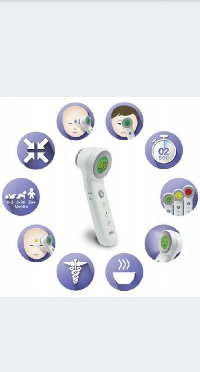 Braun Sensian™ 7 bezdotykowy termometr czołowy