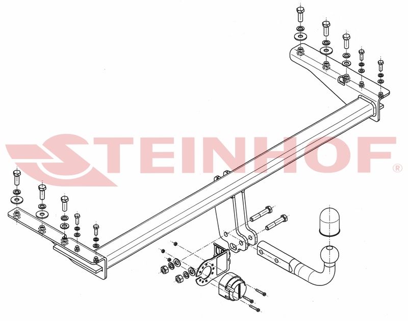 HAK HOLOWNICZY z wiązką do Subaru Legacy Outback BE/BH od 1998 do 2004