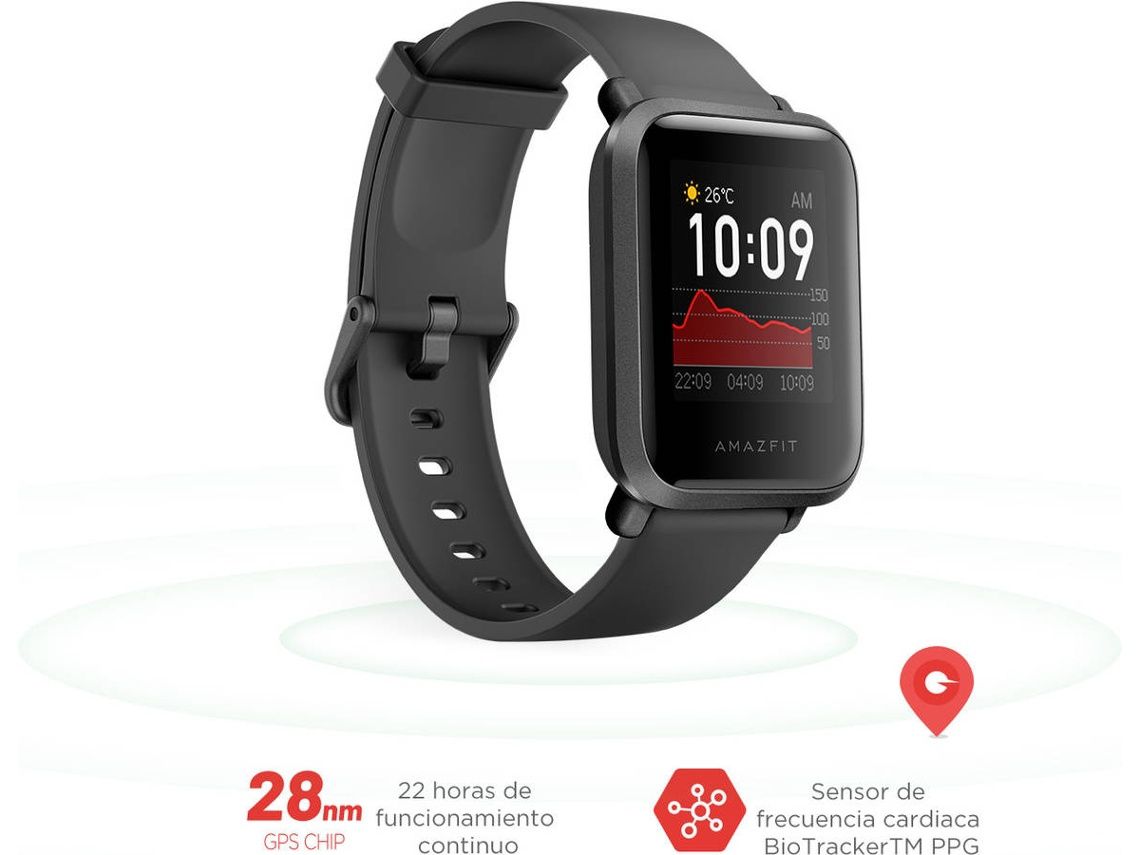 Smartwatch amazfit bip S A1821 Preto SELADO