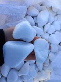 Kamień ogrodowy, ozdobny otoczak śnieżnobiały 4-8 cm op. 1,5 T BIG BAG