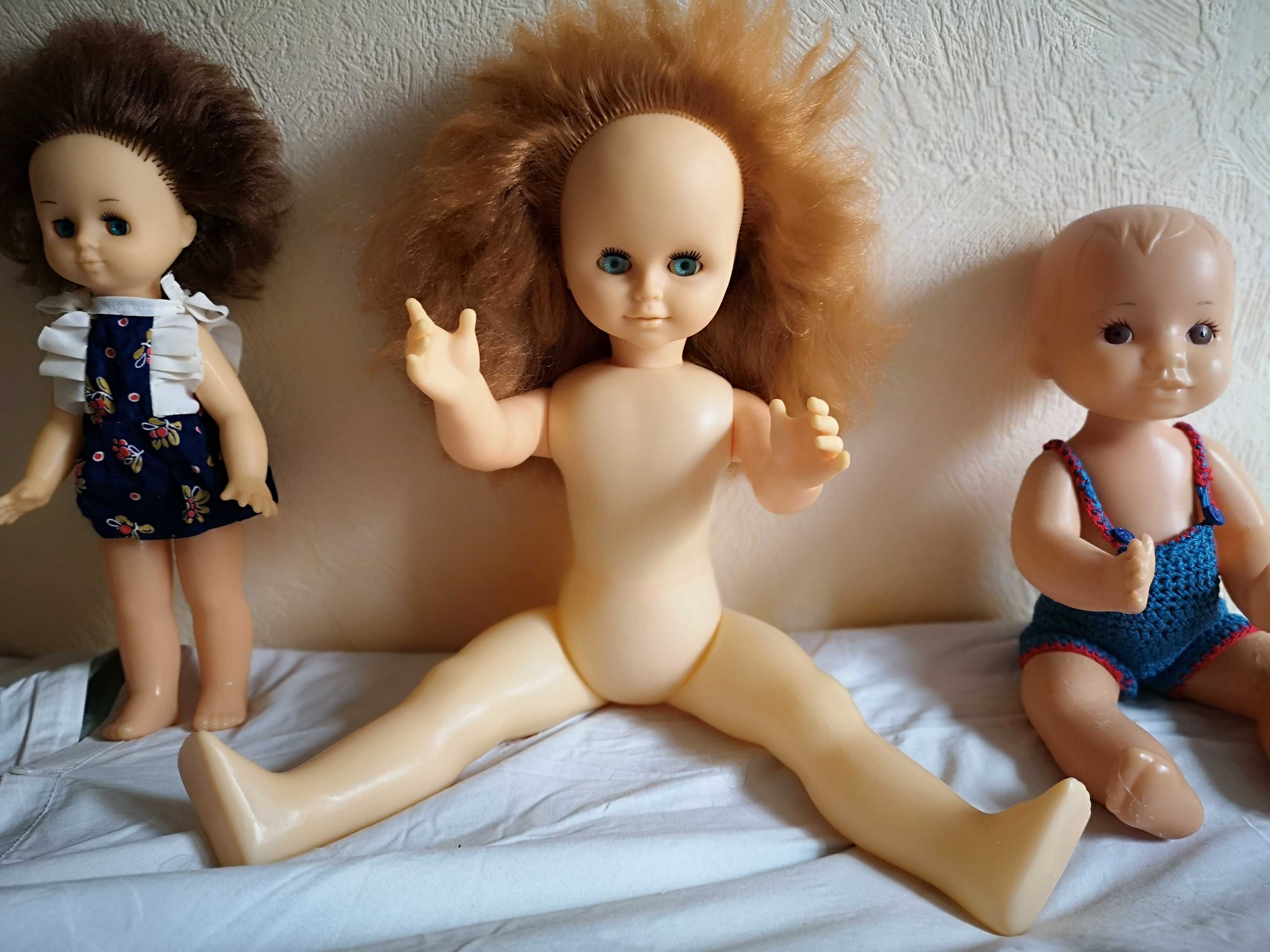 Редкая огромная винтажная кукла времён СССР, рост 60см