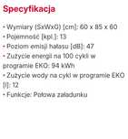 Zmywarka Sharp QWXH12F47ESEU Super Cena