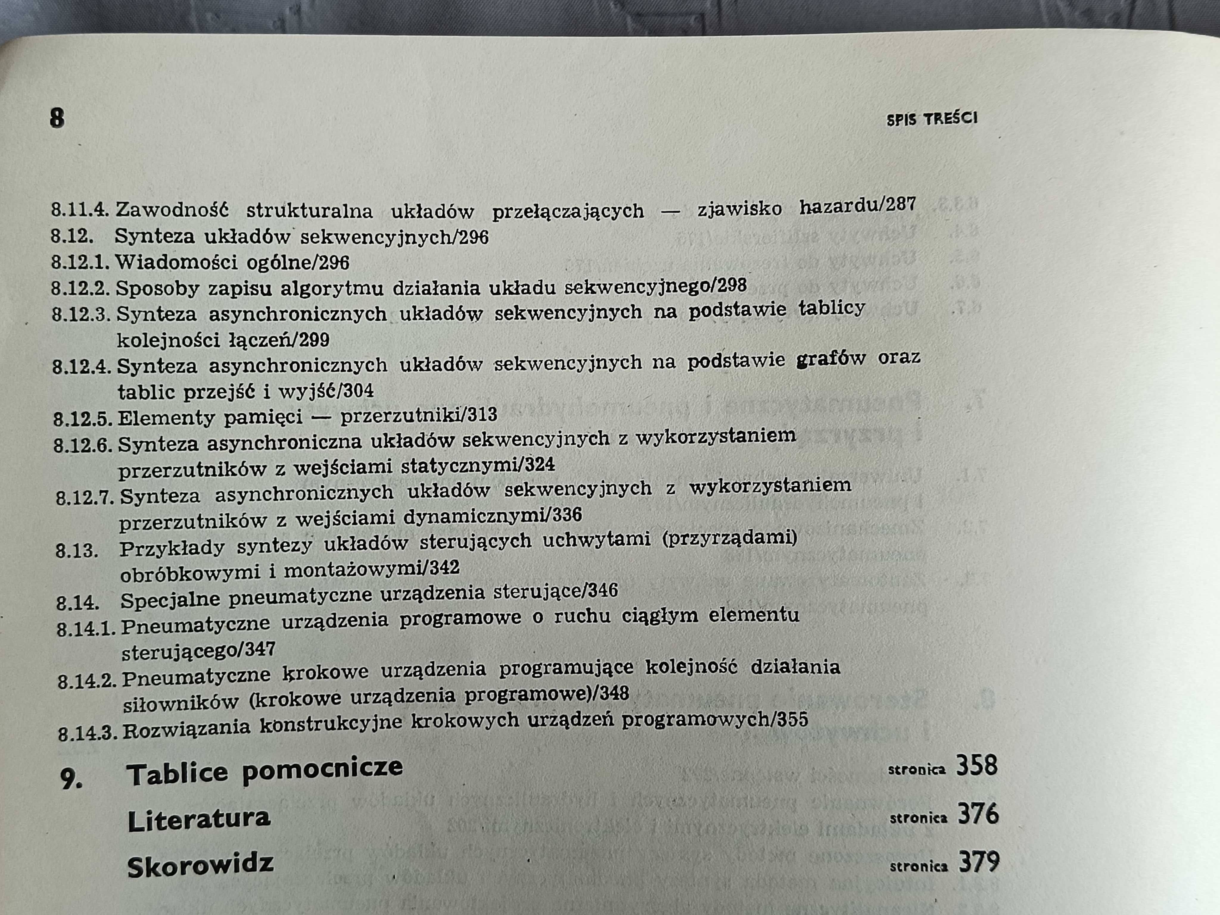 Wiesław Szenajch, Przyrządy uchwyty i sterowanie pneumatyczne