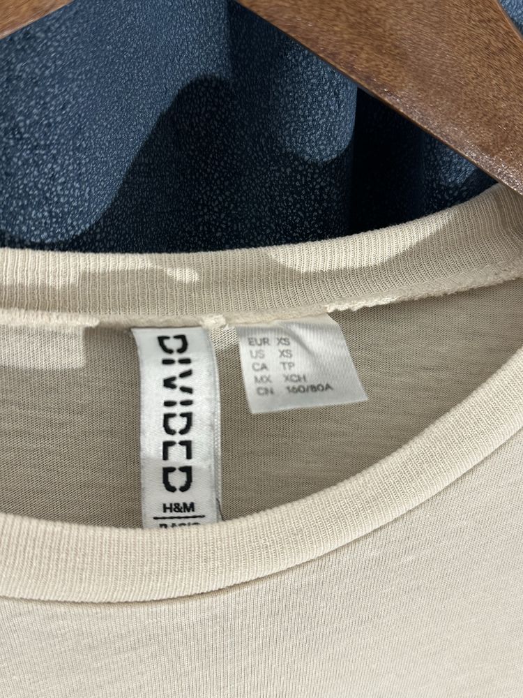 T-shirt H&M beżowy