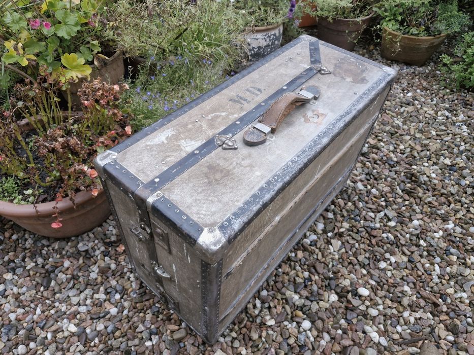 Stary Zabytkowy Kufer Podróżny XIX wiek