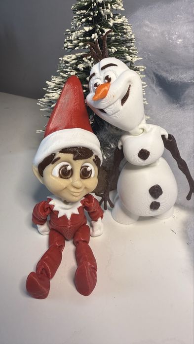 Новорічний ельф та сніговик, ельза, іграшки новорічні