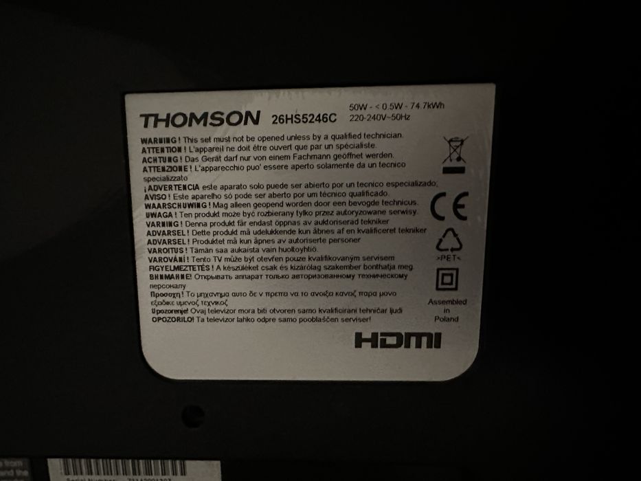 Telewizor Thomson LED 26'' LCD 26HS5246C
